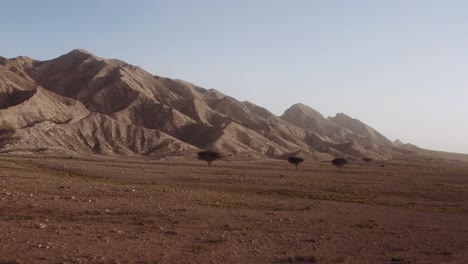 The-Wonderful-Desert-Mountains-In-Sharjah-Mleiha-United-Arab-Emirates-During-Daytime---Wide-Shot