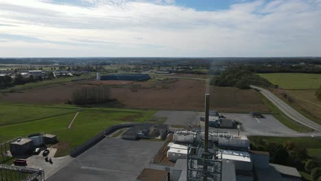 Aerial-flyover-of-fiberglass-factory
