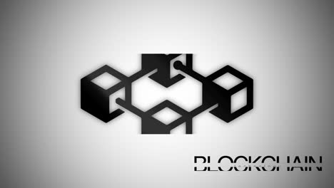 Blockchain-Technologie-Logo-Animation-Kryptowährung-Schwarz-Und-Weiß