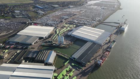 Quay-side-Sheerness-Kent-UK-warehouses-SCA-UK-Logistics-Drone-footage