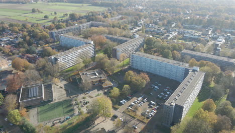 Aerial-of-large-social-housing-flats-in-rural-town
