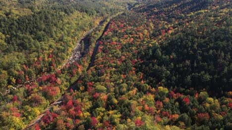 Luftaufnahme,-Herbstfarben-In-Der-Landschaft-Von-New-Hamphire-Usa
