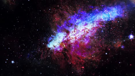 Nubes-Nebulosas-En-El-Universo-Oscuro-Y-Estrellas-Brillantes-A-Su-Alrededor