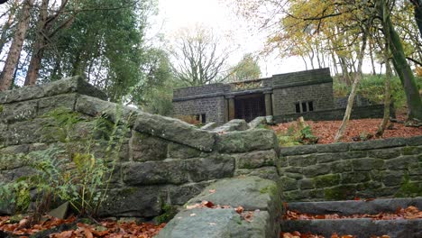 Stone-moss-covered-staircase-ruins-Autumn-woodland-Rivington-ornamental-terraced-gardens-wilderness