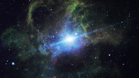 Nubes-Nebulosas-Y-Estrellas-Brillantes-En-El-Universo-Oscuro