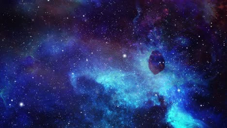 Nebelwolken-Und-Mehrere-Asteroidenfelsen-Und-Sterne-Befinden-Sich-Im-Universum