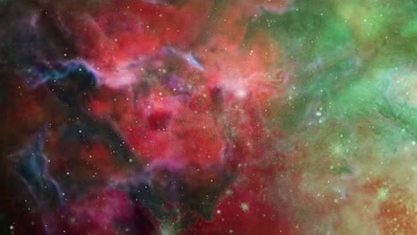 Espacio-Profundo,-Nubes-Nebulosas-Coloridas-Formándose-Entre-Sí-En-El-Universo