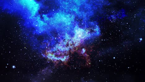 Dunkles-Universum-Und-Blaue-Nebelwolken
