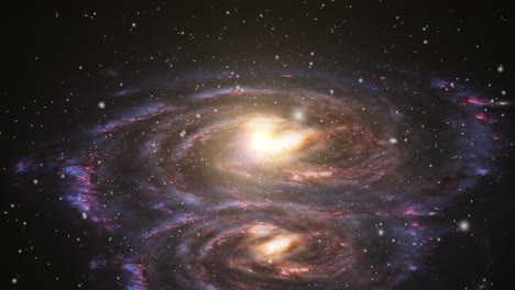 Zwei-Galaxien,-Die-Im-Universum-Miteinander-Kollidierten
