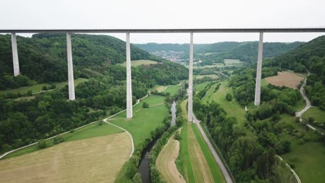 Aerial-approaching-Kocher-Viaduct