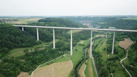 Kocher-Viaduct-in-Braunsbach,-Baden-Wurttemberg,-Germany