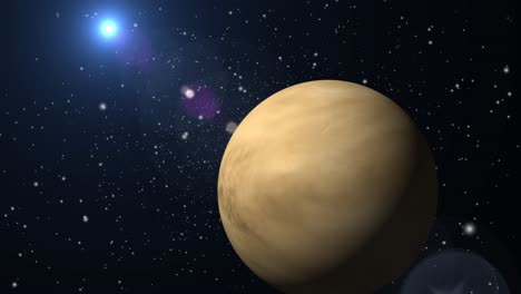 Der-Planet-Venus-Im-Sonnensystem-Des-Weltraums,-Des-Großen-Universums