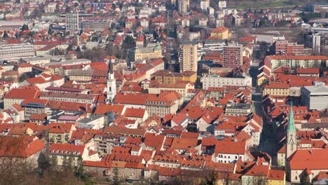 Blick-Auf-Die-Stadt-Celje-In-Slowenien