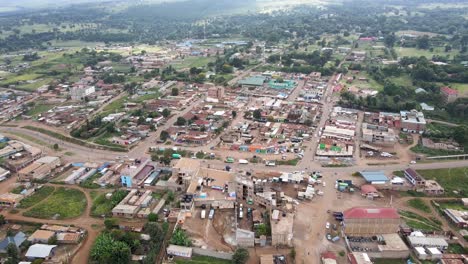 Drone-view--village-city-of-Loitokitok-Kenya