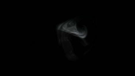 Slow-motion-of-abstract-white-smoke-black-background