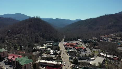 Luftbild-Von-Smokey-Mountains-In-Der-Nähe-Von-Gatlinburg,-Tennessee