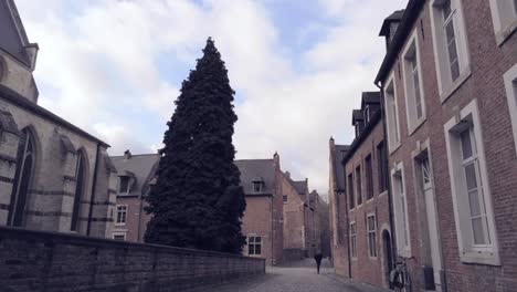 Unesco-world-heritage-site-Groot-Begijnhof-in-Leuven,-Belgium