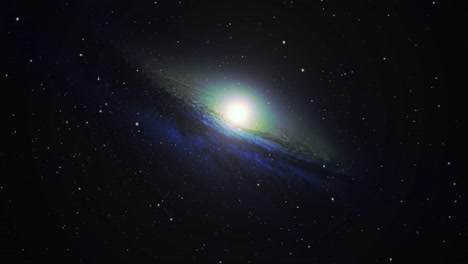 Galaxia-Con-Luz-Brillante-En-Medio-De-Un-Universo-Oscuro