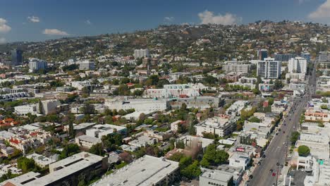 Aerial-view-of-the-Hollywood-Hills-in-Los-Angeles,-California