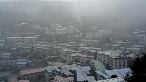 A-view-of-Namche-Bazaar-as-it-is-snowing-in-the-evening