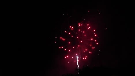 Multiple-Fireworks-Going-Off-In-The-Dark-Sky