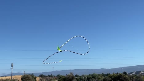 Prism-kite-doing-stunts-on-a-blue-sky-background