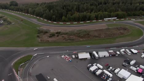 Aerial-following-indycar-race-at-Mantorp-racetrack-in-Sweden