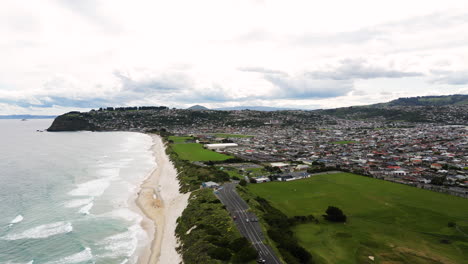 Dunedin-city-on-Pacific-ocean-coastline-from-above