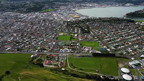 An-aerial-shot-of-Dunedin-city,-New-Zealand