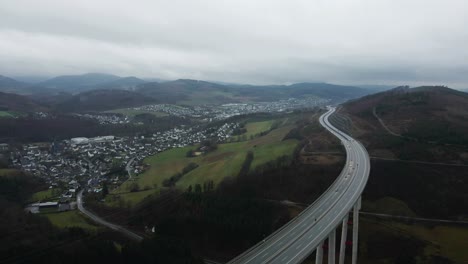 Ascending-to-New-Heights:-The-Talbrücke-Nuttlar-Bridge-in-Nuttlar,-North-Rhine-Westphalia-supporting-Autobahn-46-by-Bestwig,-Germany