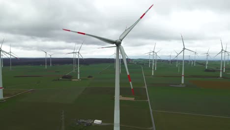 Sustaining-the-Future-of-Power-Generation:-High-Angle-View-of-Wind-Turbines-producing-Clean-Energy-on-a-Cloudy-Day