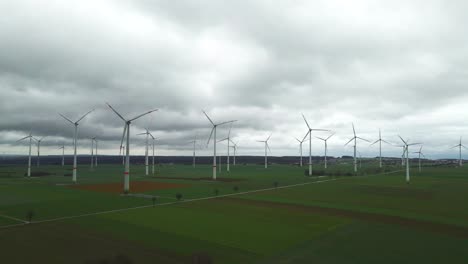 Sustainable-Energy-Production-in-North-Rhine-Westphalia:-Row-of-Wind-Turbines-at-Wind-Farm-near-Bad-Wünnenberg,-Paderborn