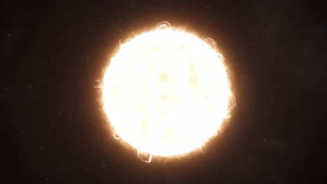 Orange-Yellow-Star-in-Deep-Space-Slow-Approach-Establishing-Shot