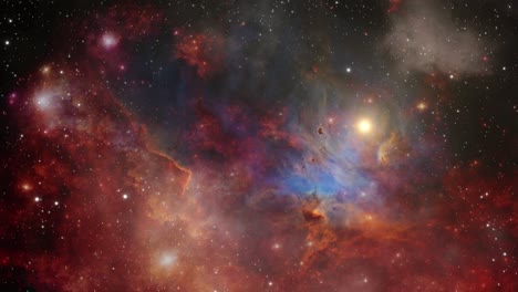 Universo,-Nebulosa-Moviéndose-En-El-Espacio