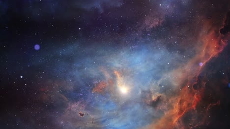 Viaje-A-Una-Nebulosa-En-El-Espacio-Ultraterrestre,-Video-De-Fondo
