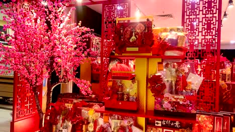 Chinese-Decoration-display-on-sale-inside-the-mall-of-Malaysia
