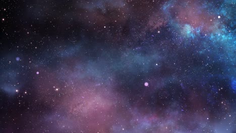 Nebel-Und-Bunte-Sterne-Im-Weltraum,-Fantasy-Hintergrund