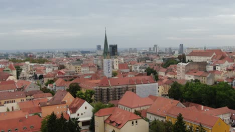 Eine-Schöne-Ansicht-Von-Zagreb-Von-Einer-Drohne