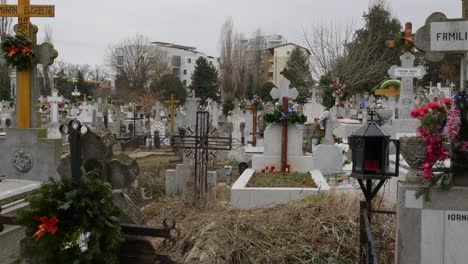 Christian-Cemetery.-Graves-With-Fir-Wreath