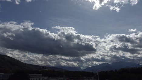 Spectacular-time-lapse-of-clouds-over-Salzburg,-Austria