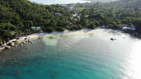 Wunderbarer-Blick-über-Den-Choeng-Moe-Beach-In-Koh-Samui,-Thailand,-Mit-Einer-Drohne
