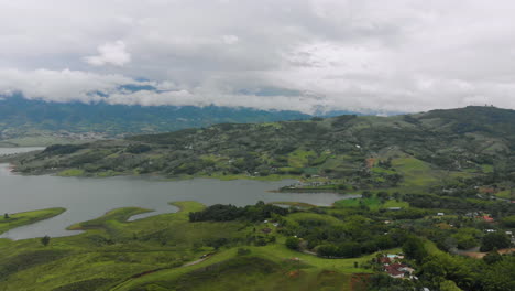 Aerial-panning-Lake-Calima---Colombia