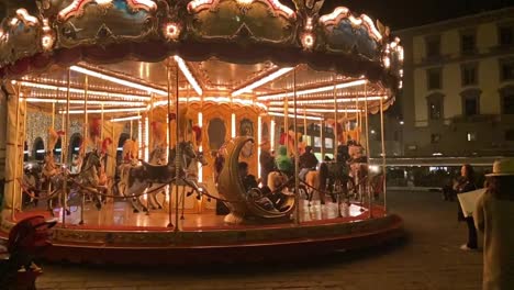 Carousel-filmed-in-slow-motion-in-the-city-of-Florence-Italy