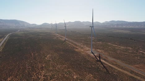 Aerial-drone-sky-shot-of-wind-solar-farm-turbine-power-plant-climate-change-Port-Augusta-outback-Adelaide-travel-tourism-South-Australia-4K