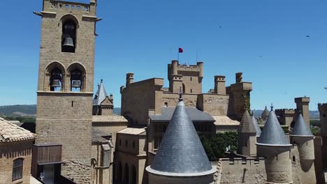 Castillo-Medieval-De-Olite-En-La-Provincia-De-Navarra,-España