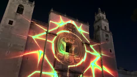 videomapping-show-with-mayan-symbols-in-the-cathedral-of-merida-yucatan