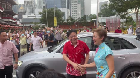 Singapore-DPM-Lawrence-Wong-and-Minister-for-MCI-,-Second-Minister-for-MHA-Josephine-Teo-at-the-Chinatown-CNY-light-up-celebrations