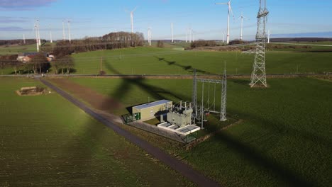 The-Wind-Energy-Revolution:-A-Look-at-the-High-Voltage-Transformers-and-Infrastructure-at-a-Wind-Power-Plant-in-North-Rhine-Westphalia-Germany