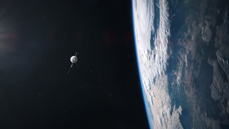 Voyager-Space-Probe-Leaving-Earth-Orbit