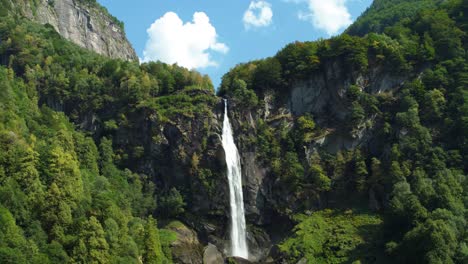 Aerial-Wide-of-the-Foroglio-Waterfall-during-Summer